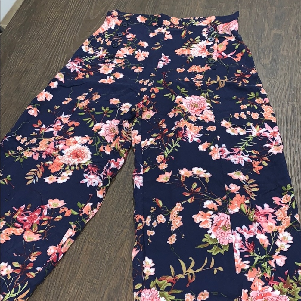 Floral Wide-Leg Pants